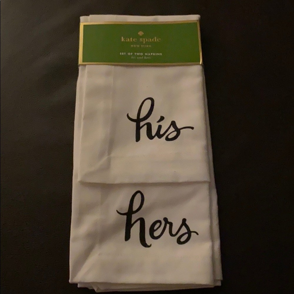 Kate spade his and her napkins